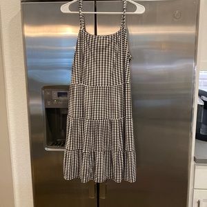 Loft Black and white checkered dress